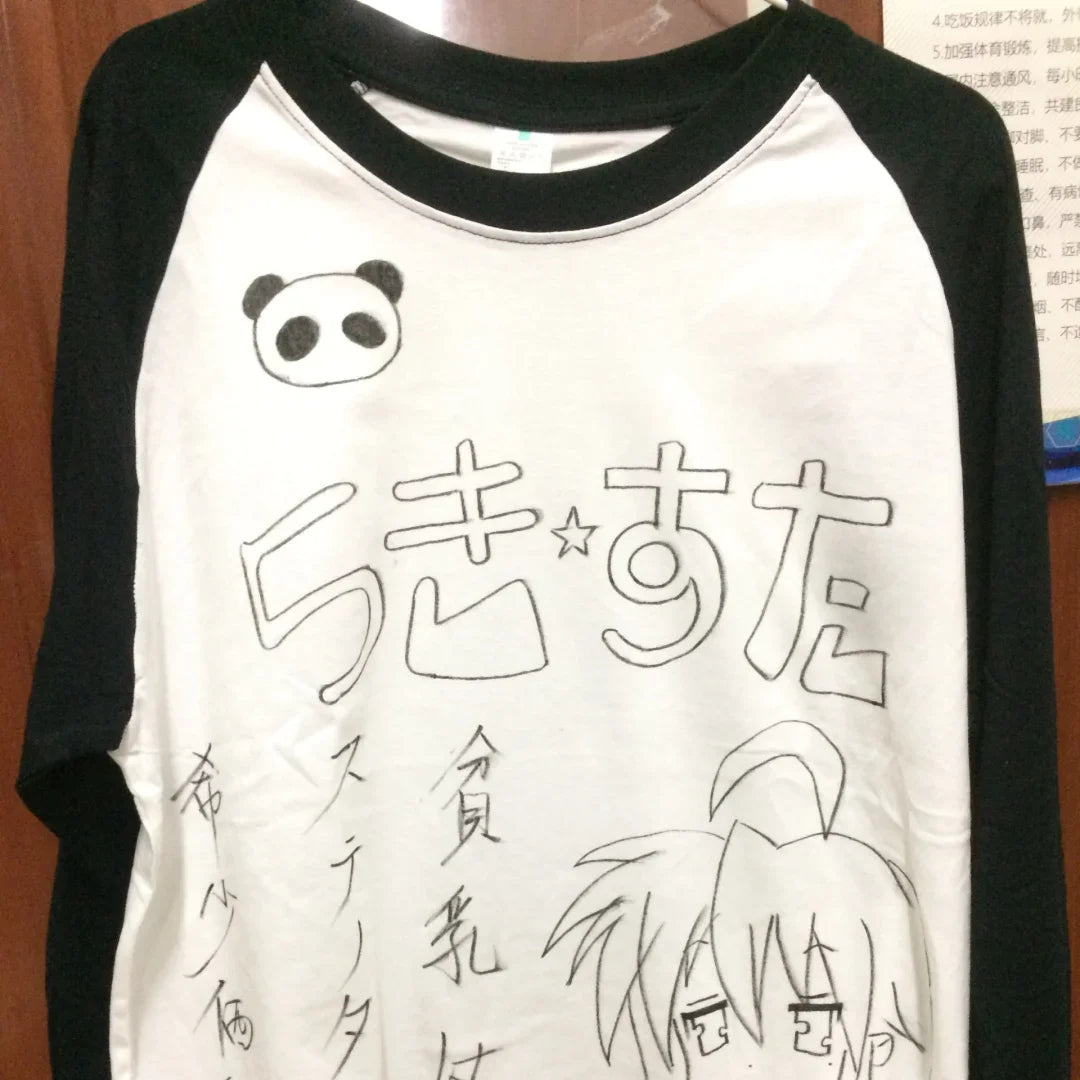 Japanese Cute Contrast Color Splicing Long Sleeve Tshirts sa179