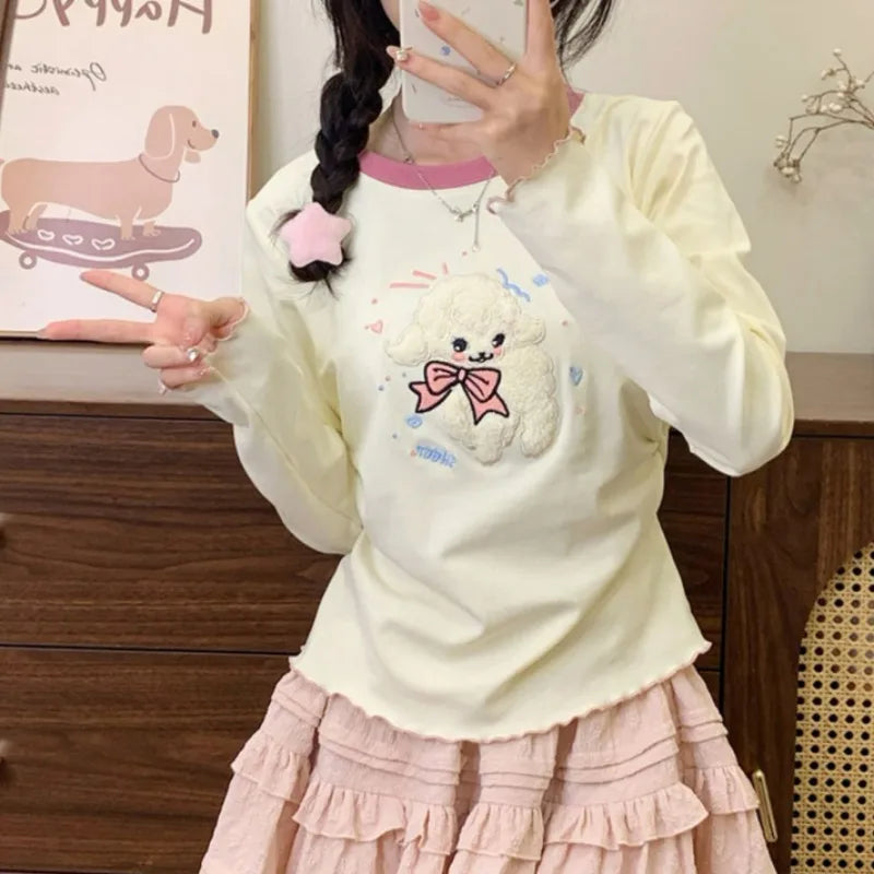 Patchwork Pink Casual Lolita T-shirt SA211/SA212
