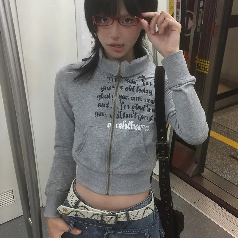 Japanese Y2k Cropped Jacket Vintage Harajuku Short Coat SA149
