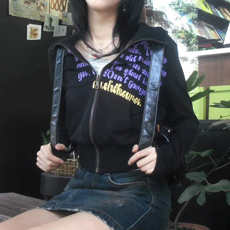 Japanese Y2k Cropped Jacket Vintage Harajuku Short Coat SA149
