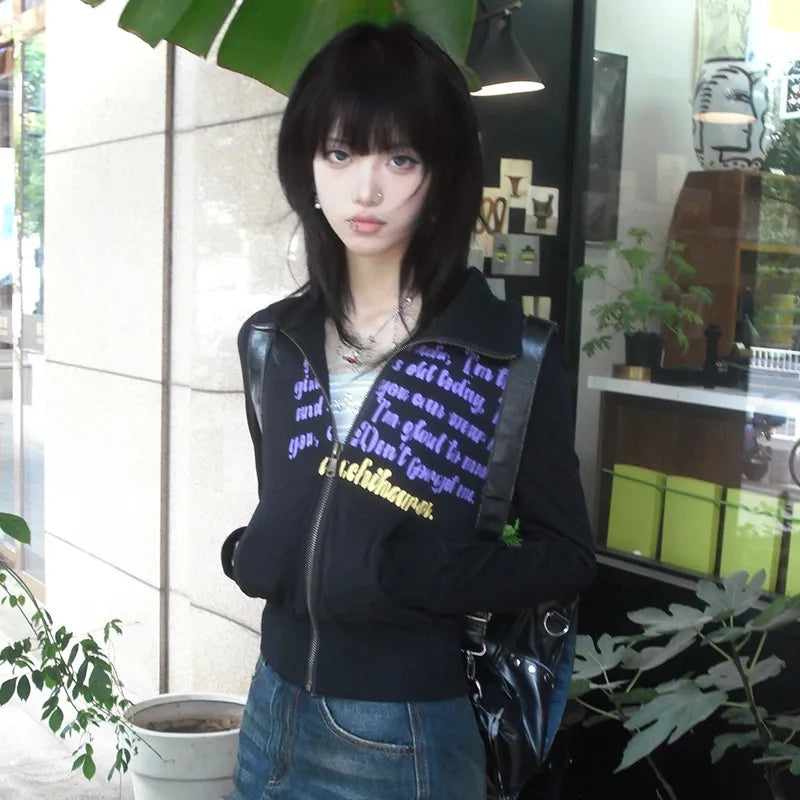 Japanese Y2k Cropped Jacket Vintage Harajuku Short Coat SA149
