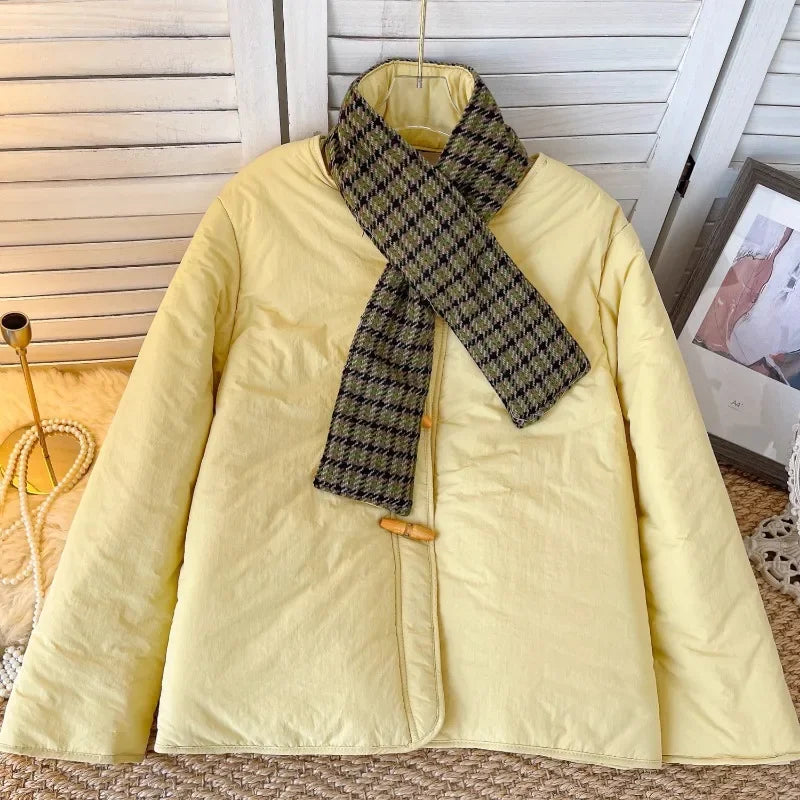Kuzuwata Padded Coat with Scarf Cotton Coats Winter