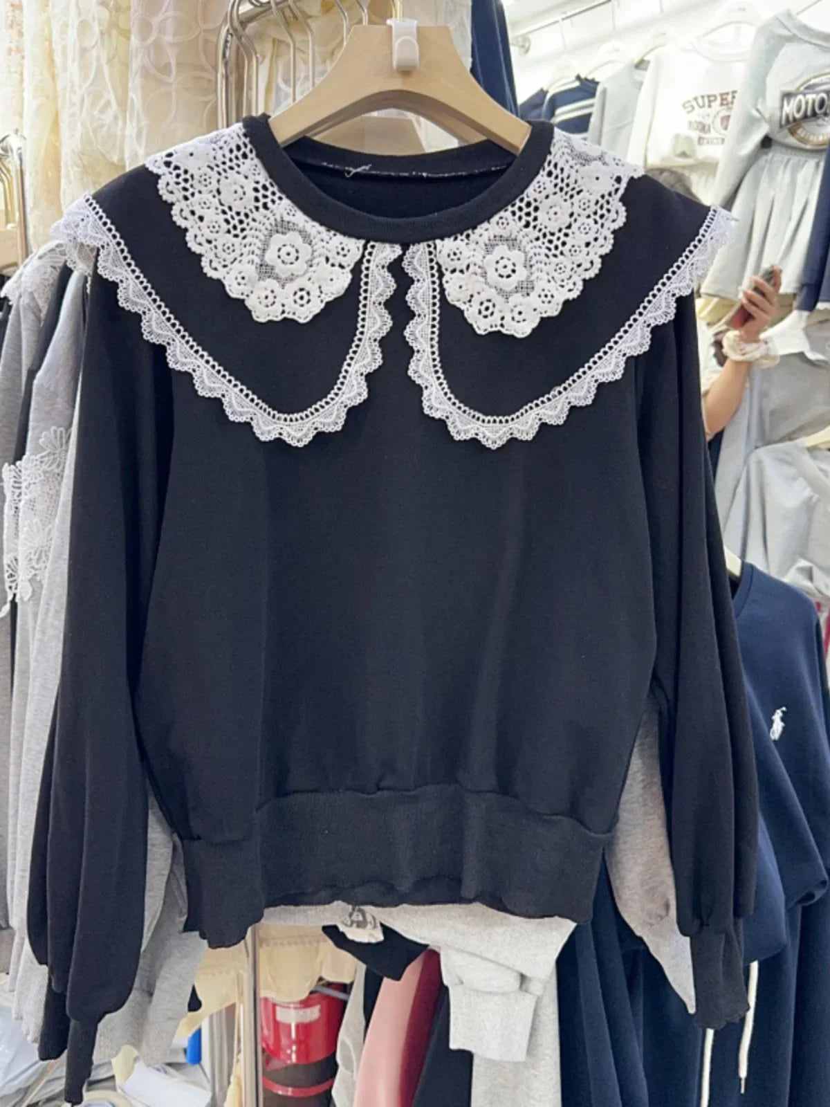 Lace Doll Collar Long-sleeved Sweater SA070/SA135