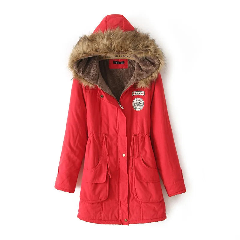 Mid-length Long Sleeve Stand Collar Moda Jacket