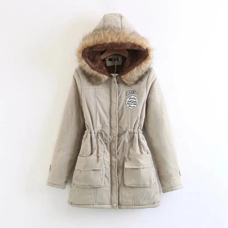Mid-length Long Sleeve Stand Collar Moda Jacket
