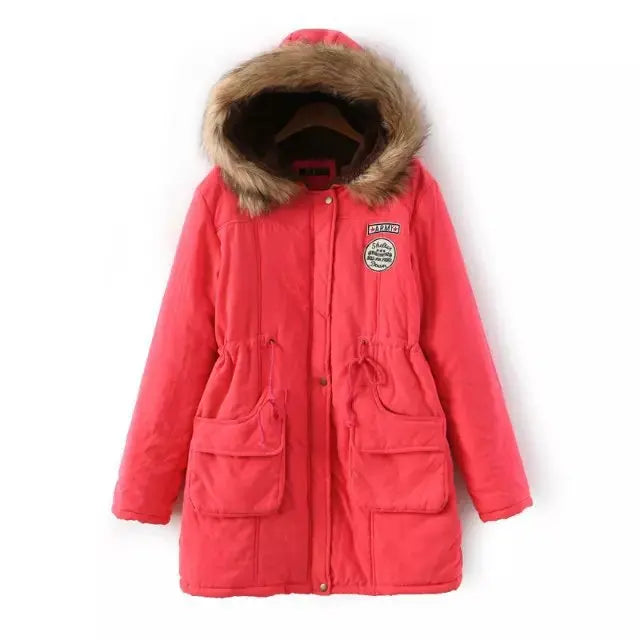 Mid-length Long Sleeve Stand Collar Moda Jacket