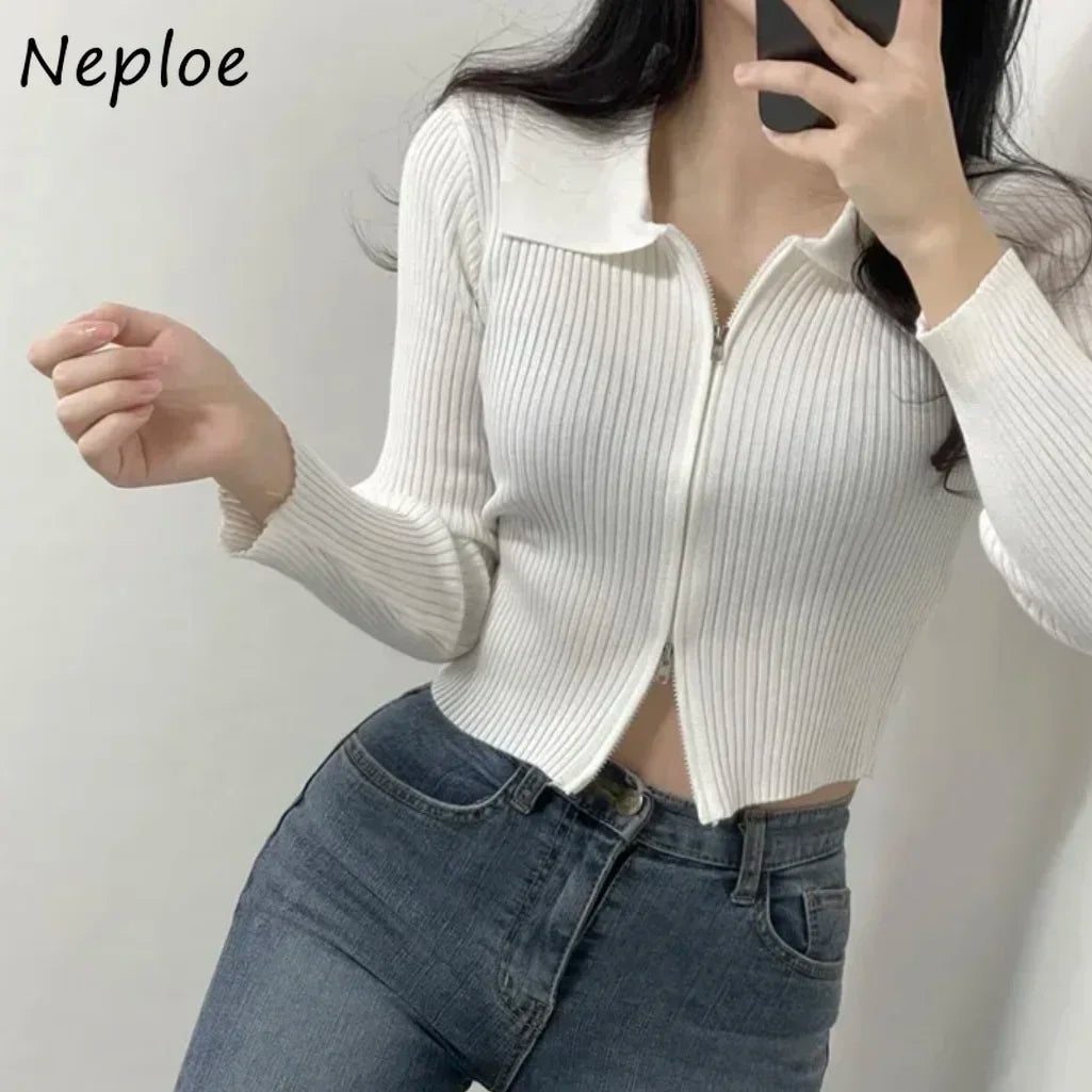 Sexy Tops Femme Tight Knitted T-Shirts SA017