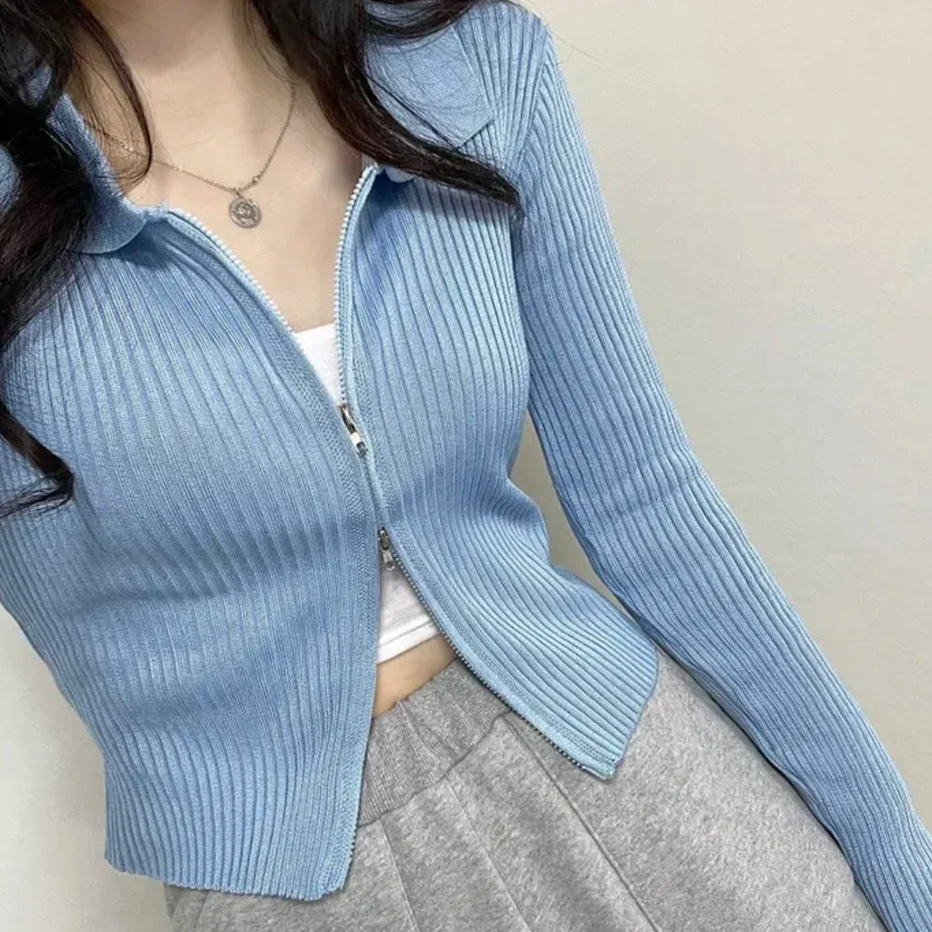 Sexy Tops Femme Tight Knitted T-Shirts SA017