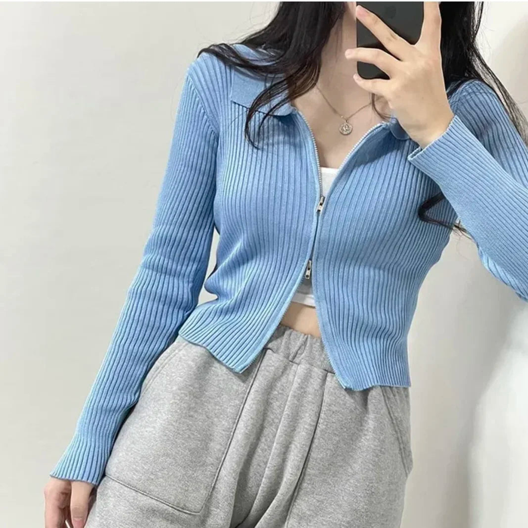 Sexy Tops Femme Tight Knitted T-Shirts SA017