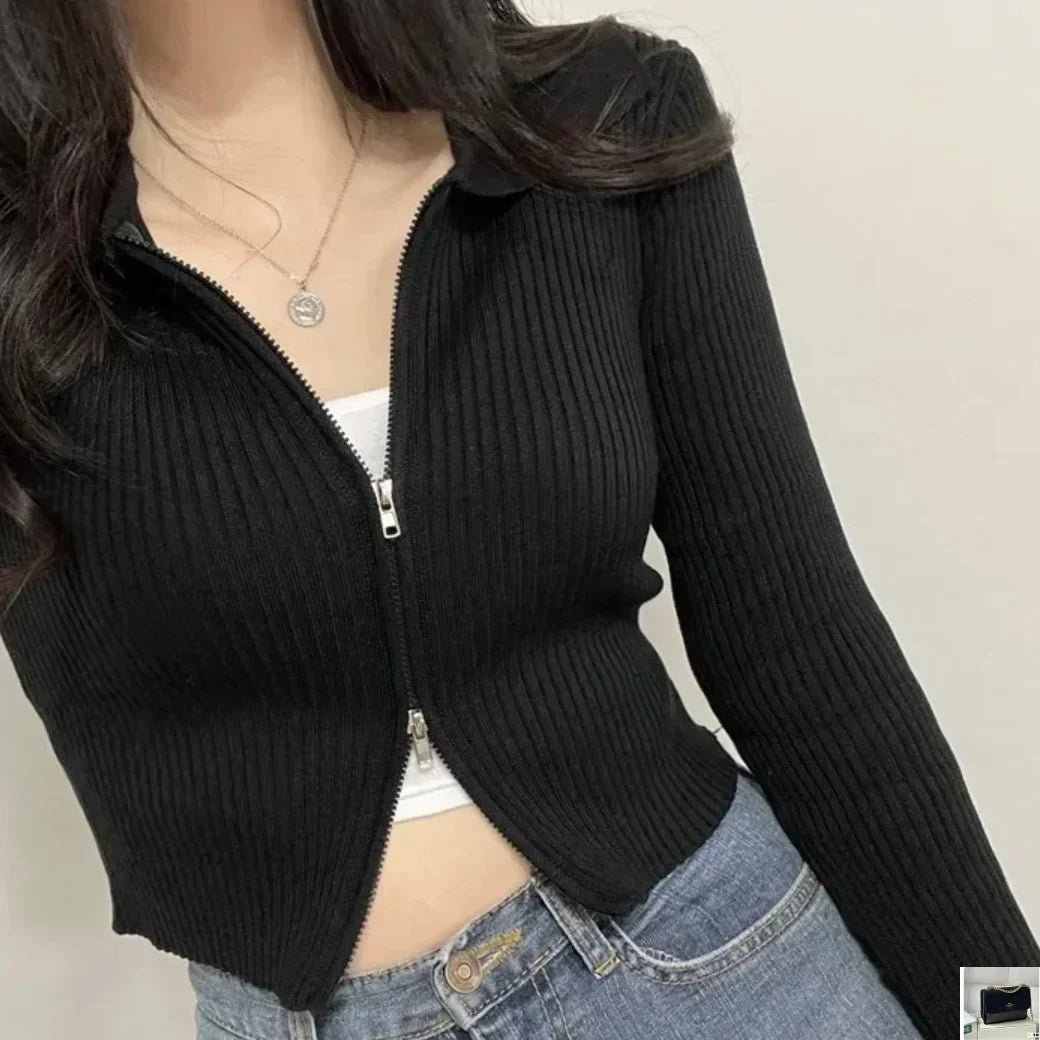 Sexy Tops Femme Tight Knitted T-Shirts SA017
