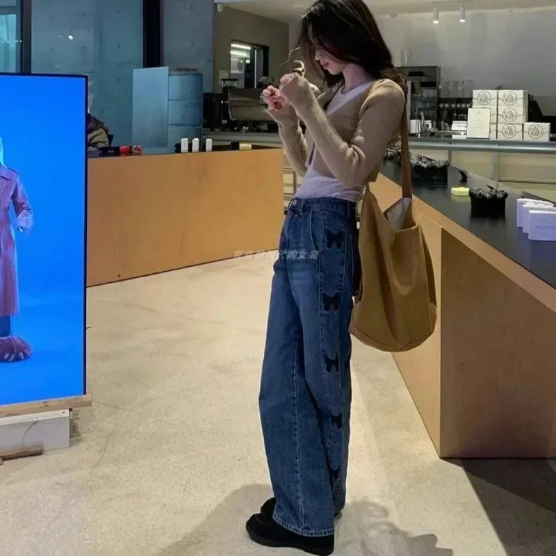 Straight Leg Jeans Korean Sweet Pants SA068