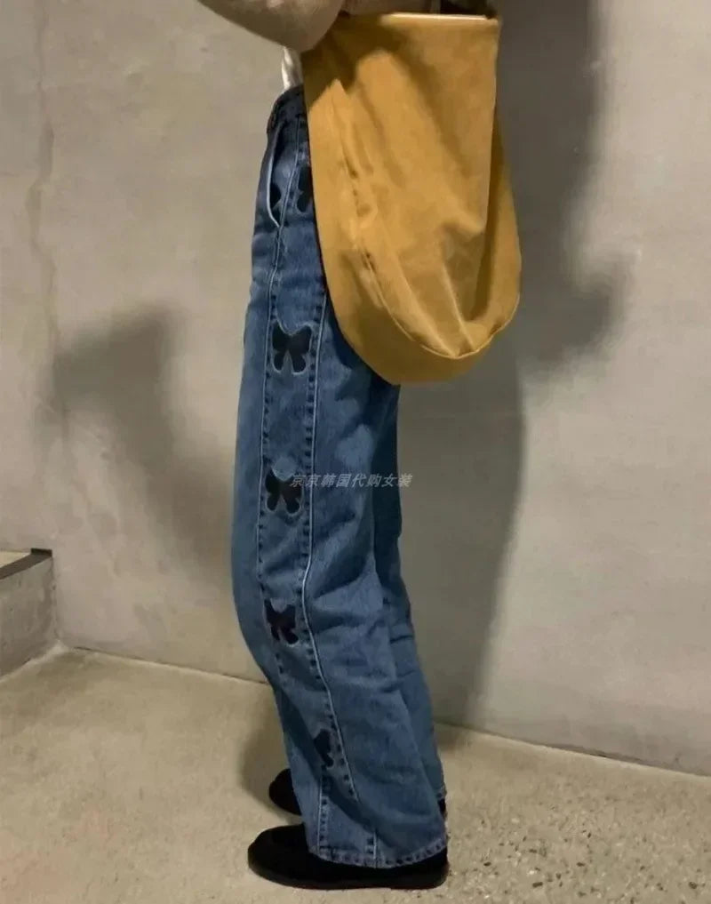 Straight Leg Jeans Korean Sweet Pants SA068