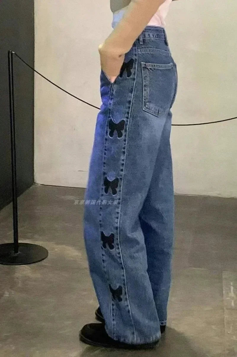 Straight Leg Jeans Korean Sweet Pants SA068