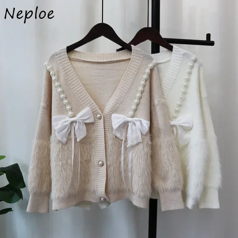 Imitation Mink Fur Knitted Sweater Coats SA050