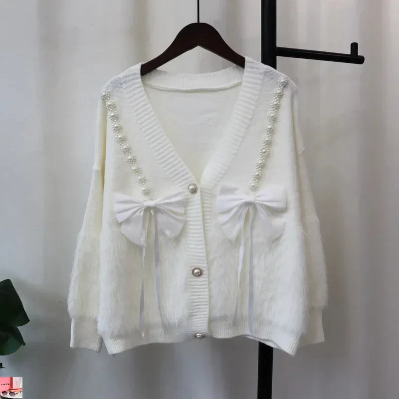 Imitation Mink Fur Knitted Sweater Coats SA050