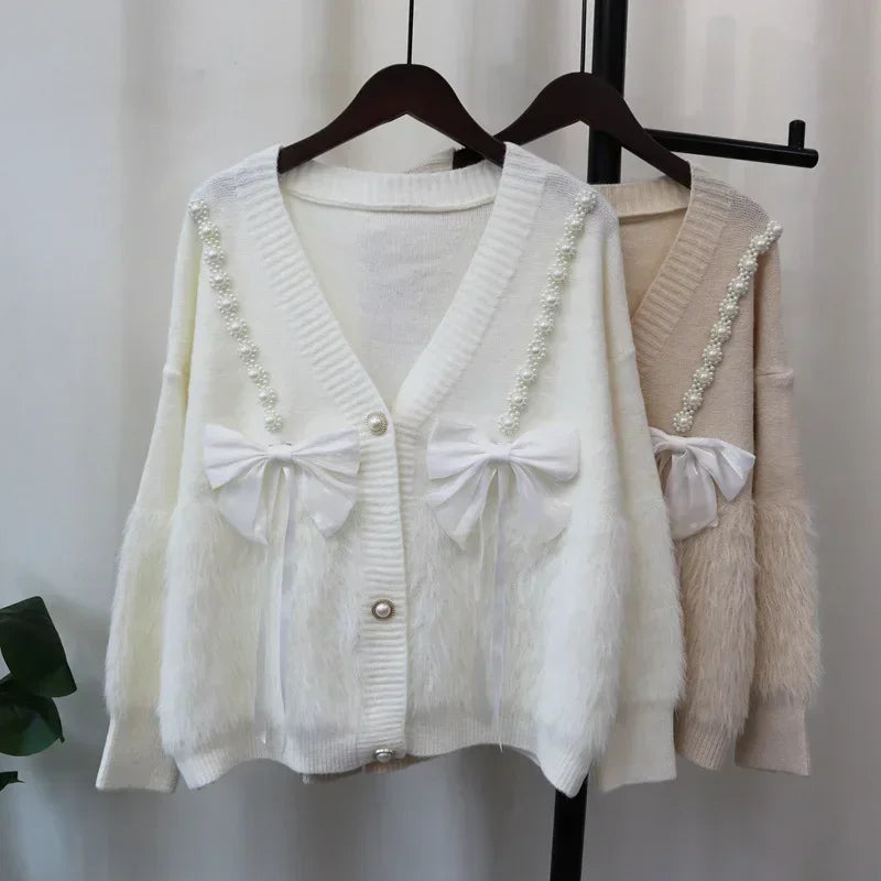 Imitation Mink Fur Knitted Sweater Coats SA050