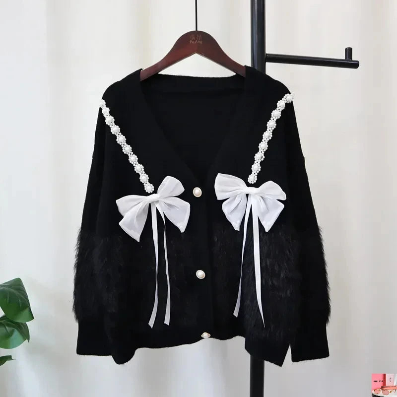 Imitation Mink Fur Knitted Sweater Coats SA050
