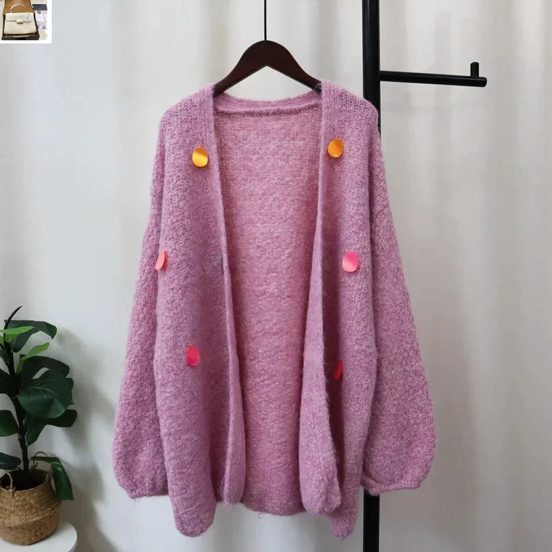 Sticky Korean Loose Knitted Cardigan SA023