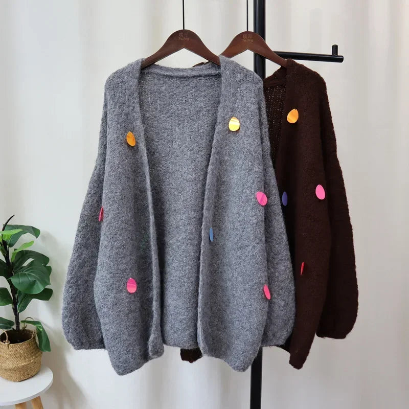 Sticky Korean Loose Knitted Cardigan SA023