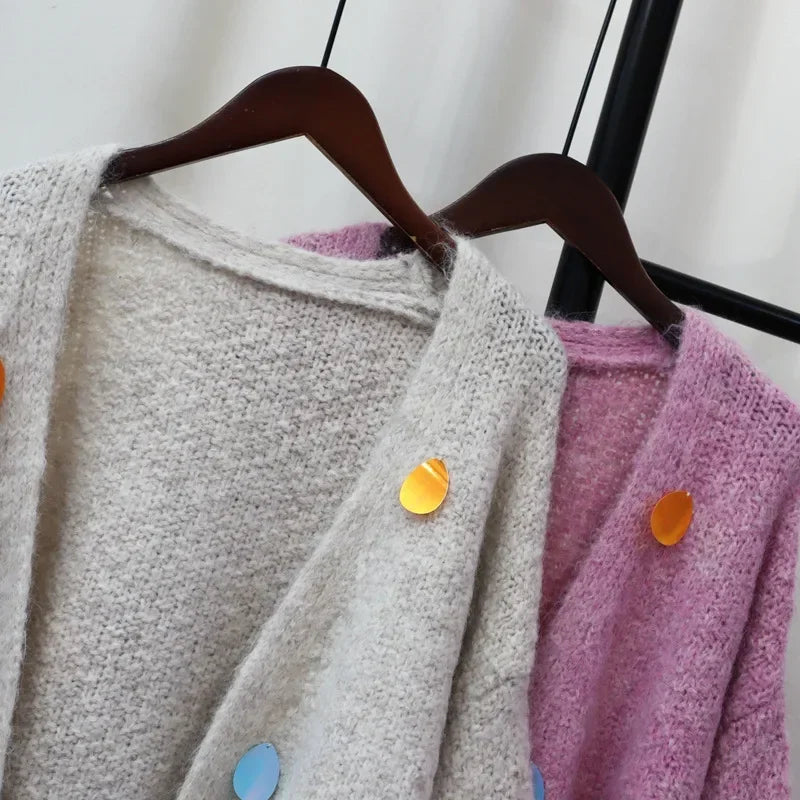 Sticky Korean Loose Knitted Cardigan SA023