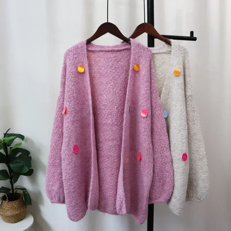 Sticky Korean Loose Knitted Cardigan SA023