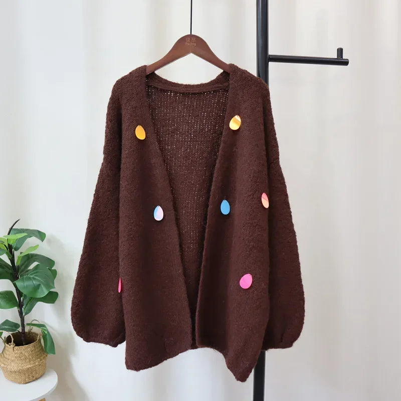 Sticky Korean Loose Knitted Cardigan SA023
