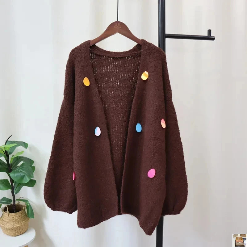 Sticky Korean Loose Knitted Cardigan SA023