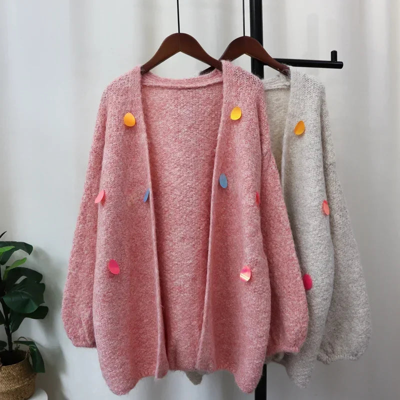 Sticky Korean Loose Knitted Cardigan SA023