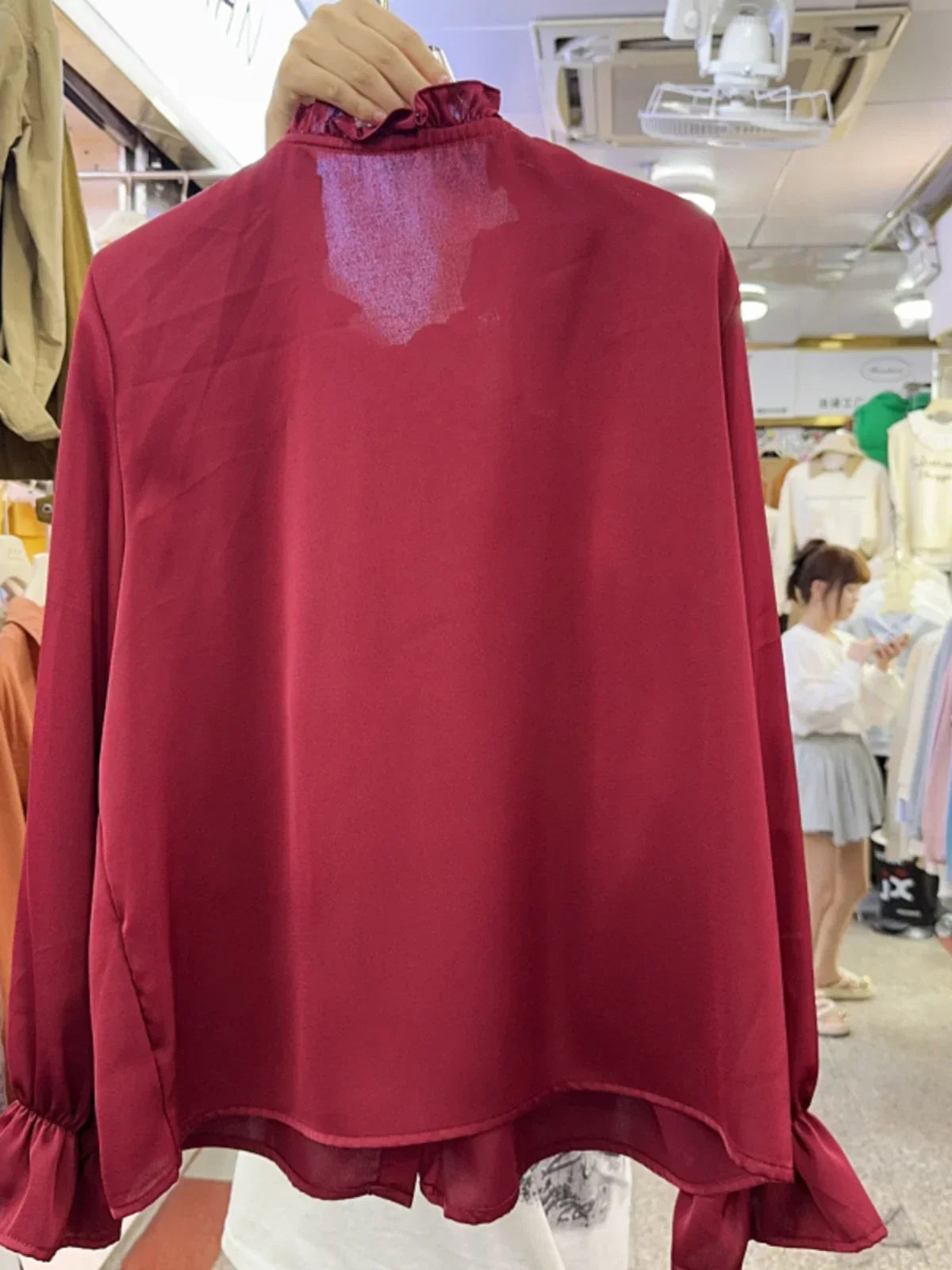 French Style Stand Collar Flare Sleeve Shirt SA053/SA138