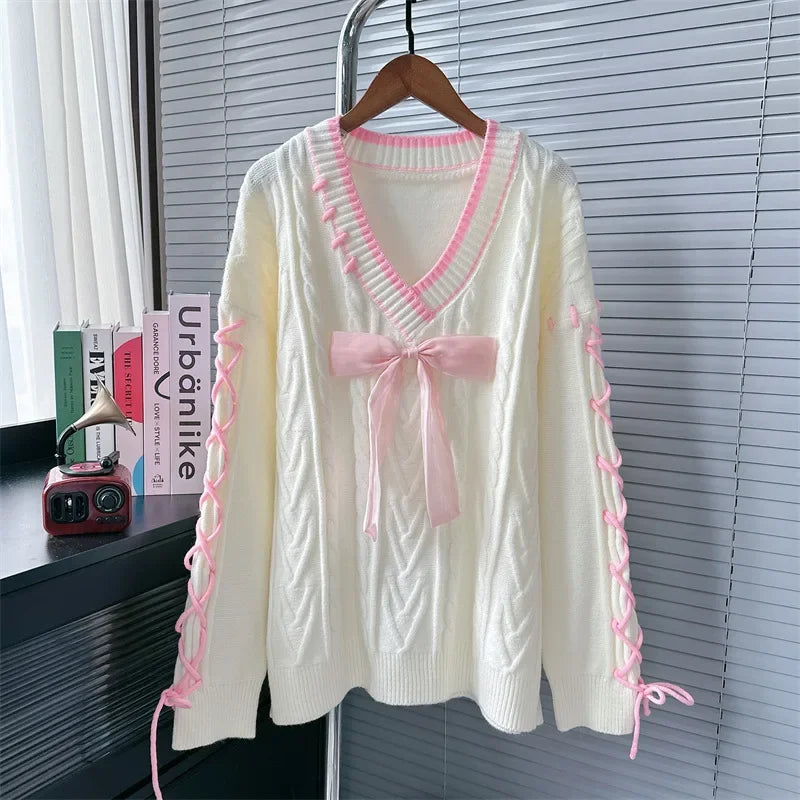 Loose Drawstring Design Sweater SA007