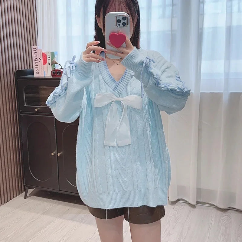 Loose Drawstring Design Sweater SA007