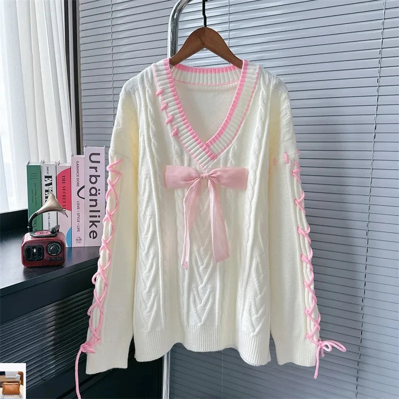 Loose Drawstring Design Sweater SA007