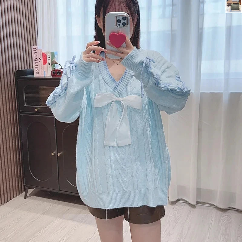 Loose Drawstring Design Sweater SA007
