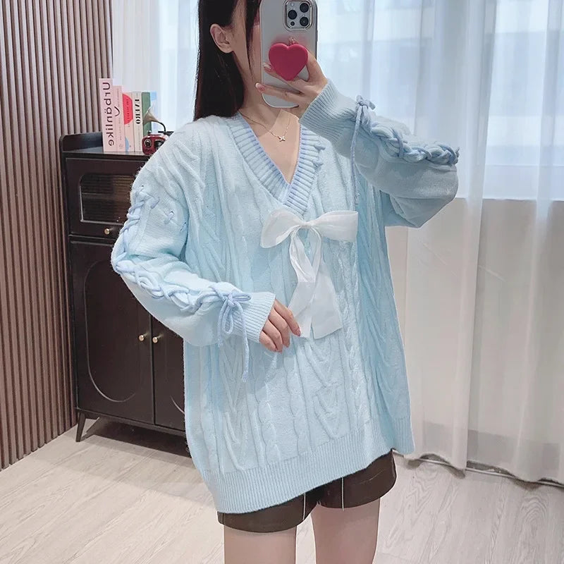 Loose Drawstring Design Sweater SA007