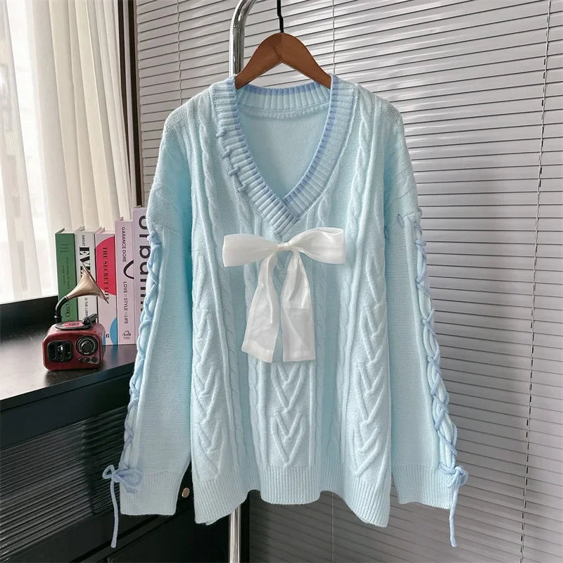 Loose Drawstring Design Sweater SA007