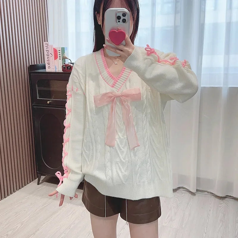 Loose Drawstring Design Sweater SA007