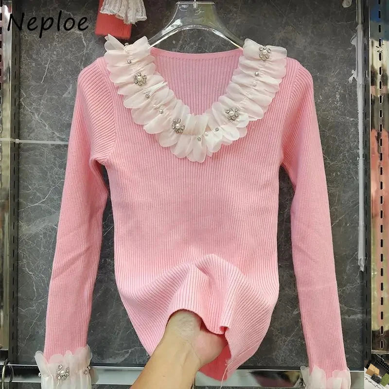 Wool Knitted Autumn Winter Sweet Anti-Aging Pullover