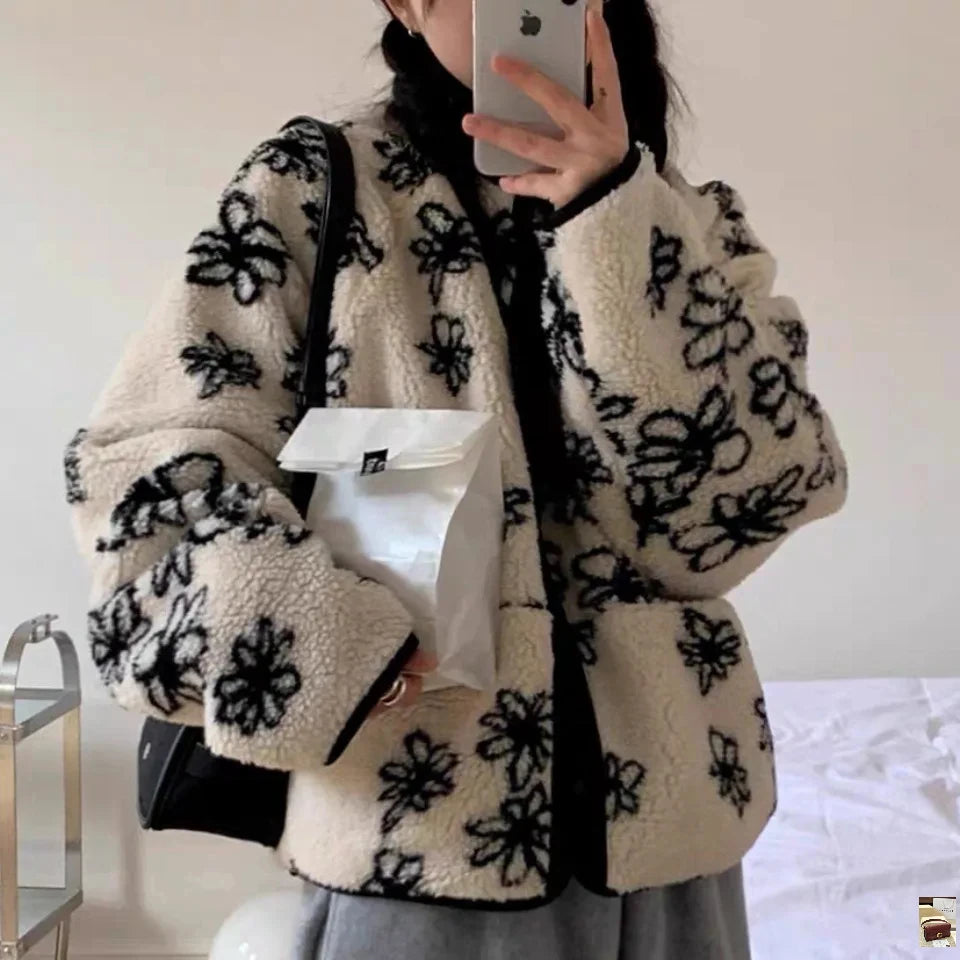 Kuzuwata Knit Simple Print Vintage Coat Button SA103/SA134