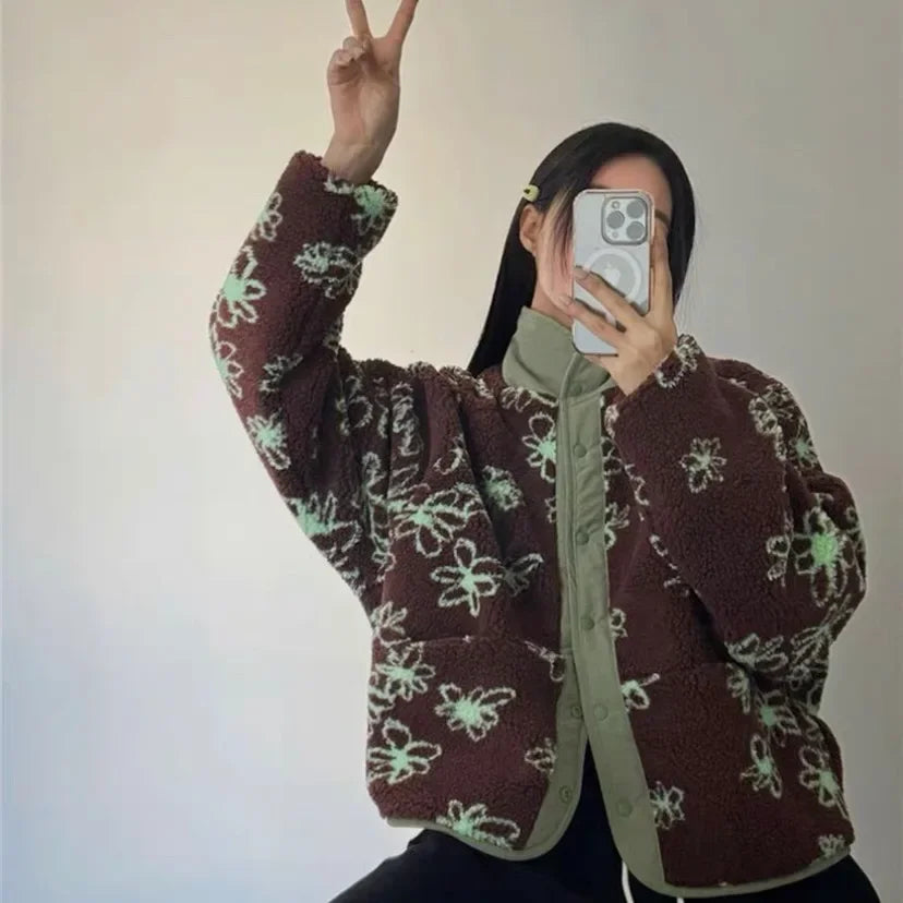 Kuzuwata Knit Simple Print Vintage Coat Button SA103/SA134