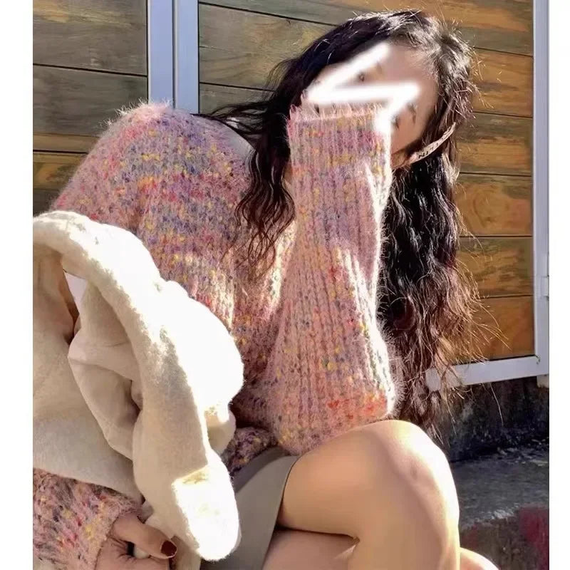 Rainbow Loose All-match Sweaters Vest SA064