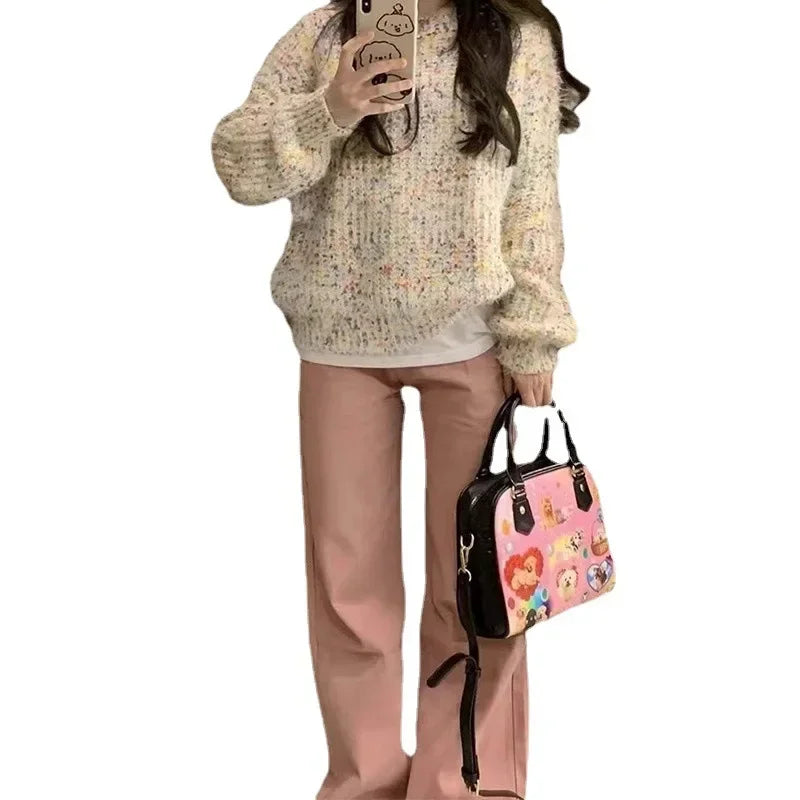 Rainbow Loose All-match Sweaters Vest SA064