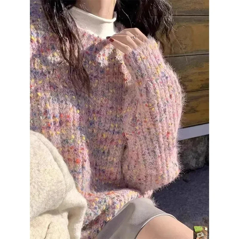 Rainbow Loose All-match Sweaters Vest SA064