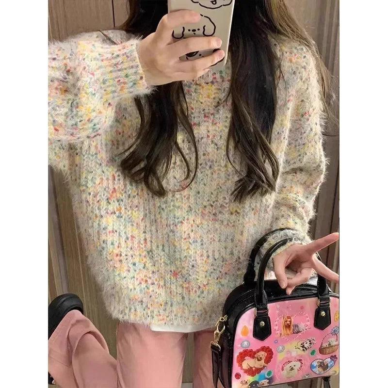 Rainbow Loose All-match Sweaters Vest SA064