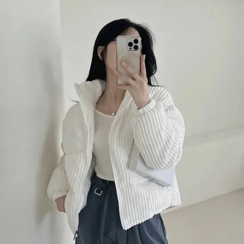 Skin Brightening Cotton Corduroy Parkas SA045