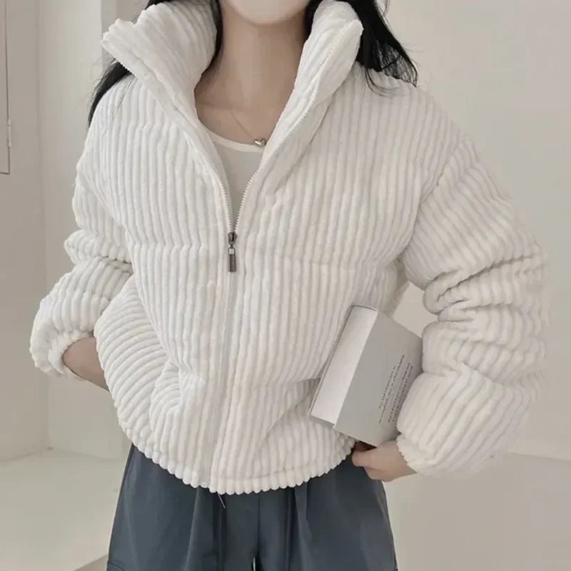 Skin Brightening Cotton Corduroy Parkas SA045
