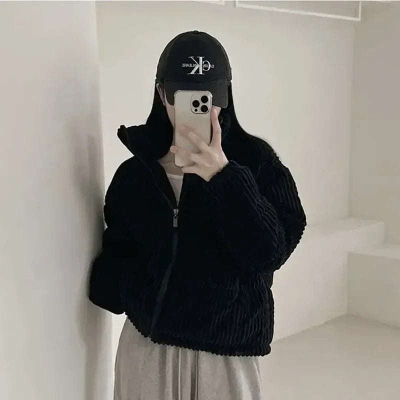 Skin Brightening Cotton Corduroy Parkas SA045