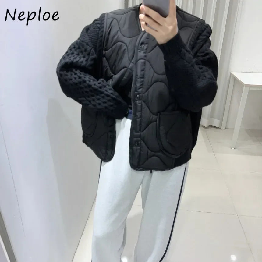 Parkas Patchwork Heavy Jumper Coat SA058/SA059