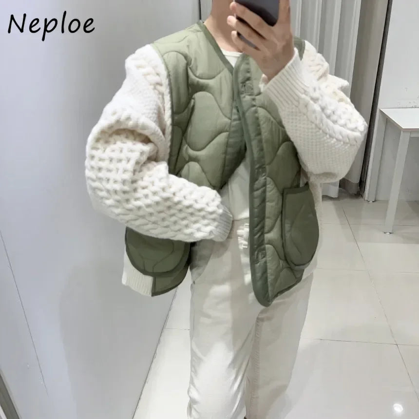 Parkas Patchwork Heavy Jumper Coat SA058/SA059