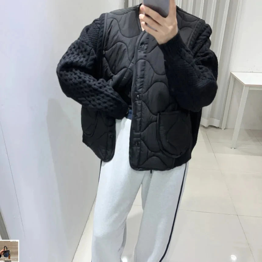 Parkas Patchwork Heavy Jumper Coat SA058/SA059