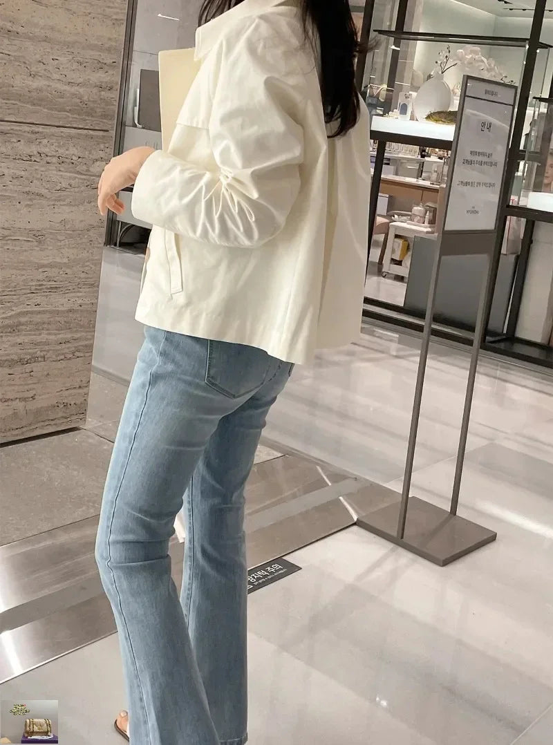 Double Breasted Lapel Collar Trench SA071